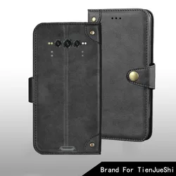 For Doogee V Max Pro case Metal Buckle retro Leather Back Case For Doogee V Max Pro Cover Accessories
