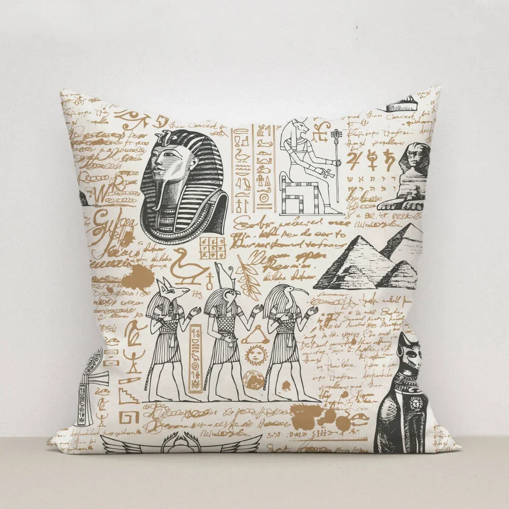 Decorative Pillowcase 45x45 Ancient Egyptian Pillows Covers 