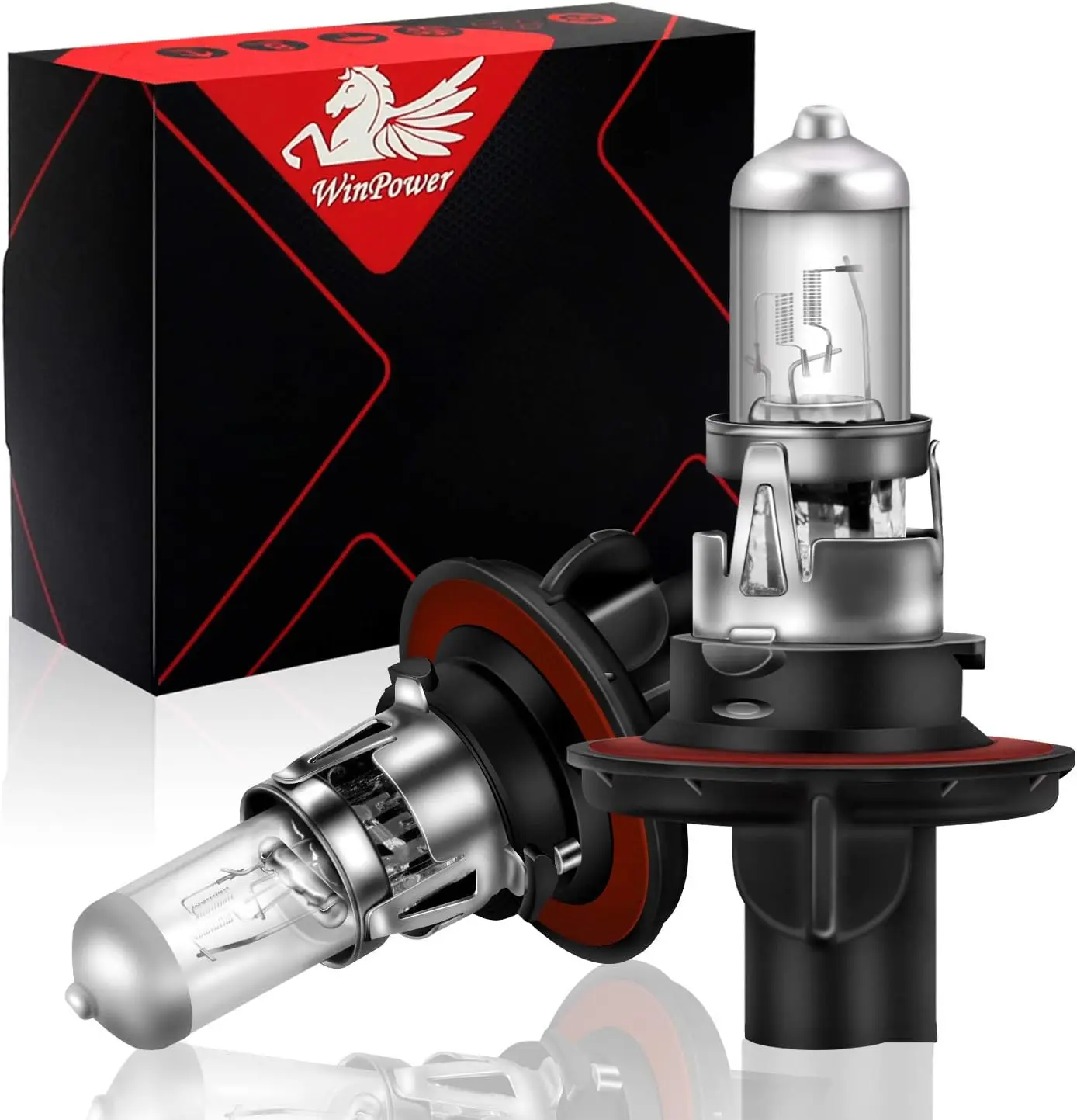 

H13 9008 Halogen Headlight Bulb, Super Bright Warm White 55W/60W 4300K Car High Low Beam Replacement Lamp, Pack of 2