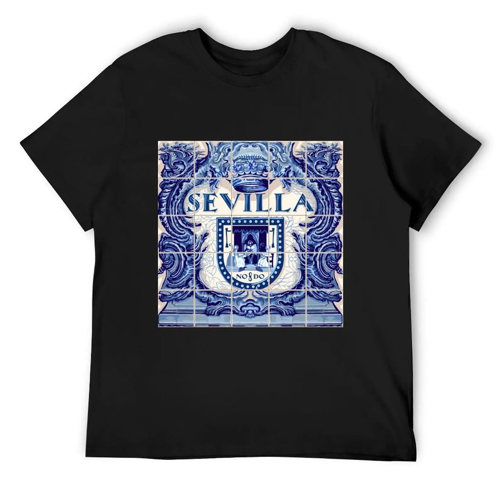 Spain Seville Azulejo Azulejos Tiles T-Shirt blanks hippie clothes mens white t shirts