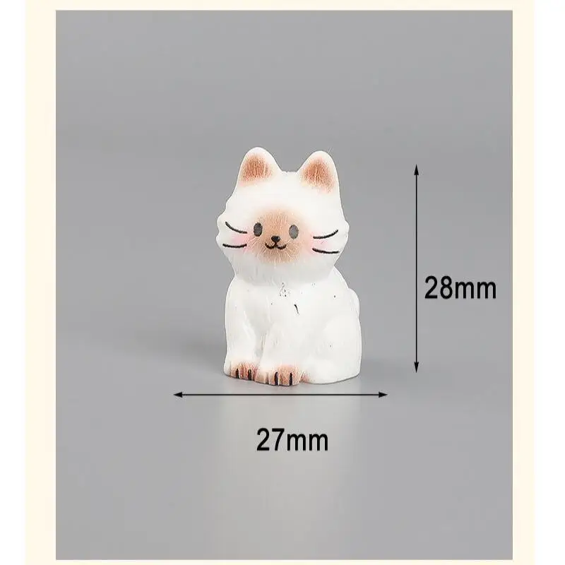 Mini Cartoon Cat Resin Figurines 5PCS Cute Small Ornaments for DIY Micro Landscape Bonsai Decoration