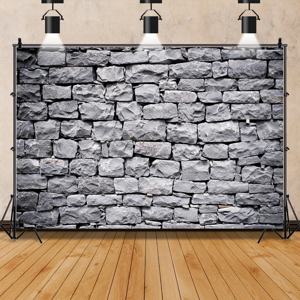 Laeacco-오래된 벽돌 벽, 시멘트 파티, 아기, 어린이 패턴, 초상화, 사진 배경, 포토콜 사진 스튜디오