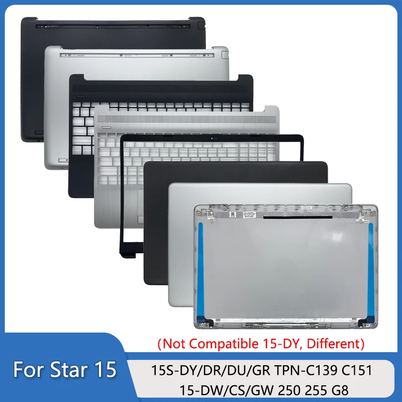 

Новый чехол для ноутбука 15S-DY 15S-DR/DU/GR TPN-C139 C151 15-DW 15-CS/GW 250 255 G8, задняя крышка с ЖК-дисплеем/передняя панель/подставка для рук/нижняя часть/петля