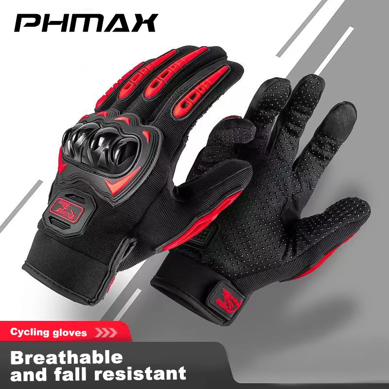 PHMAX Cycling Gloves Men Women Touch Screen Bike Glove Water Resistant Windproof Warm Anti-Slip Breathable Sports Winter Mitten