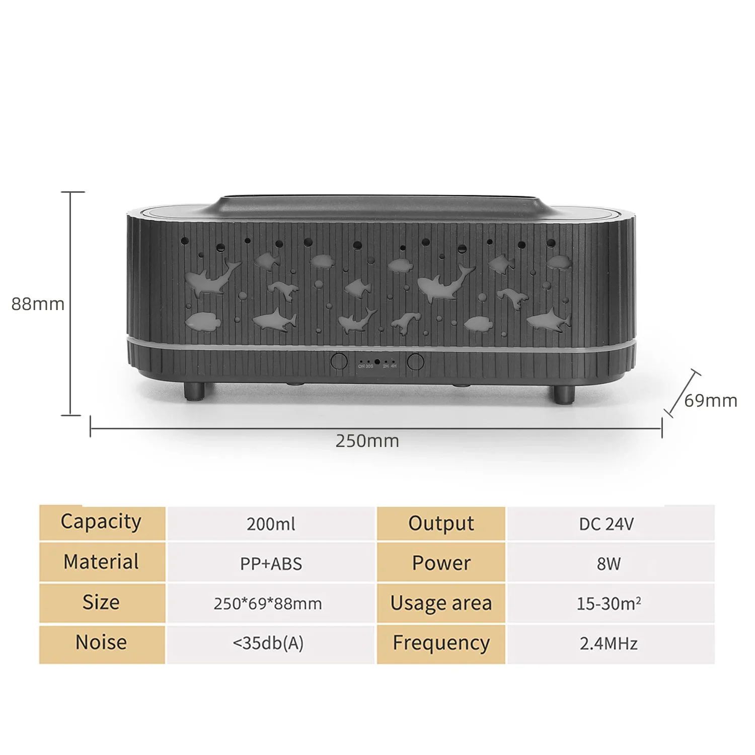 ماكينة العلاج بالروائح العطرية في العالم تحت الماء ، مرطب غرفة النوم ، مصباح مزدوج ، خيال ، 24 فولت ، من جديد