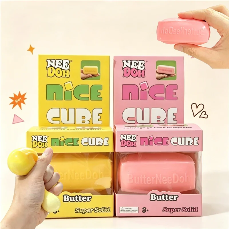 Needoh Cartoon Butter Sticks Stretch Squish Ball Toy Squeeze Fidget Super Soft Easy to Dent Repeated Anti Stress Toy ADHD Gift
