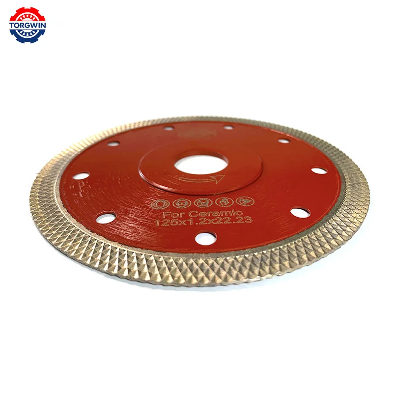 1/2Pcs 125MM Diamond Saw Hot Pressed Sintered Mesh Turbo Blade Cutting Disc Diamond Wheel For Porcelain Ceramic Tile TORGWIN