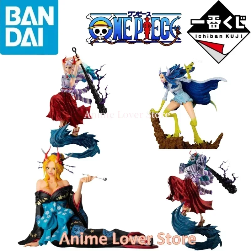 Bandai Original One Piece Ichiban Kuji EX GIRL'S COLLECTION Yamato Ulti Black Maria Anime Figures Toys for Kids Gift