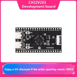 100% Original CH32V203 Development Board Minimum System Board Core Board Dual TYPE-C USB Ports