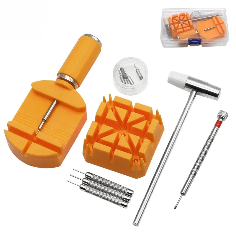 Watch Link Band Slit Strap Bracelet Chain Pin Remover Adjuster Tool Kit for Professional Watchmak Watch Repair Tool Set