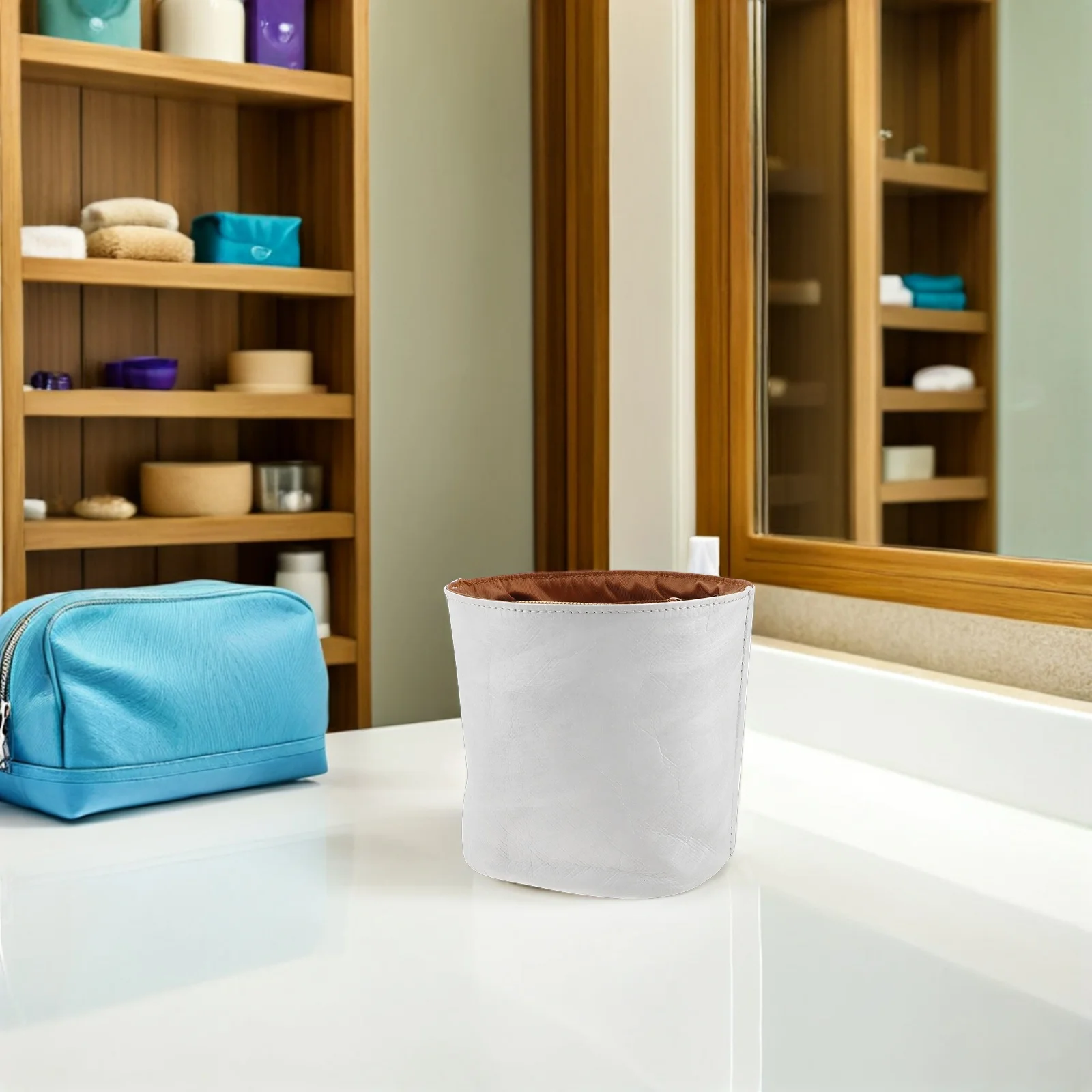 

1pcs Bucket Bag Insert Organizer 5.89X5.31X4.72In Mini Storage Bag Inner Liner For Women Handbag Tote Purse Travel Lightweight