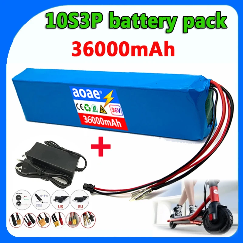 

36V 10.5Ah Battery ebike Battery Pack 18650 Li-ion Batteries 10S3P 36000mAh 1000w For High Power Electric Scooter Motorcycle