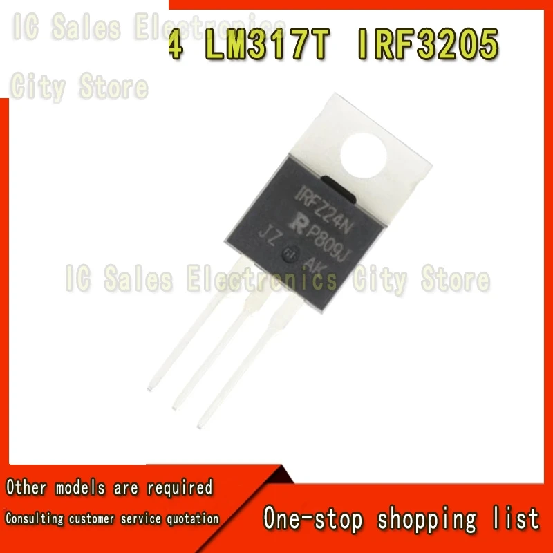 10Pcs IRFZ24 IRFZ34 IRFZ44 IRFZ46 IRFZ48 LM317T IRF3205 Transistor-220 TO220 IRFZ24PBF IRFZ34PBF IRFZ44PBF IRFZ46PBF