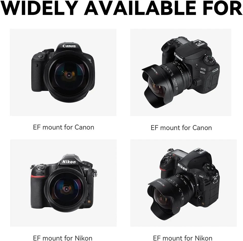 7artisans APS-C 7.5mm F3.5 Fisheye Lens for DSLR Camera Ideal Photography with Canon EF Nikon F Mount D7500 EOS 80D 77D 850D