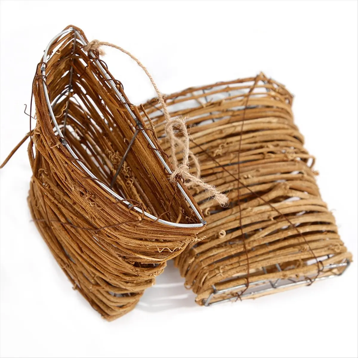 HITL Door Decoration Flower Arrangement Small Flower Basket Rattan Basket Pendant Interior Decoration
