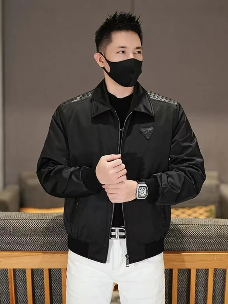 

High Quali Men's down Jaet Stand Collar Casual Faion Autumn Winter New Arrival Sli And Haome Stand Fit Jaet