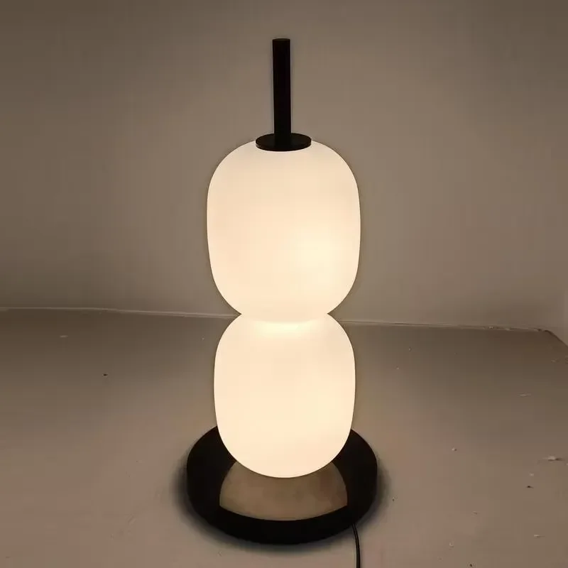 Nordic Creative Double Head Gourd Glass Table Lamp Modern Simple Living Room Cloakroom Bedroom Bedside Light