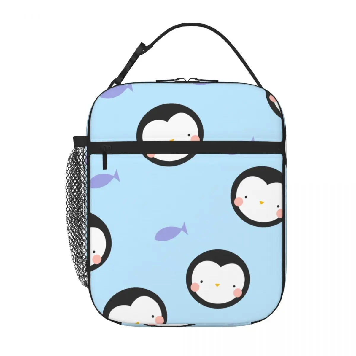 Bestselling Penguin Neoprene Texture Picnic Lunch Bag Teen School Insulated Lunch Bag