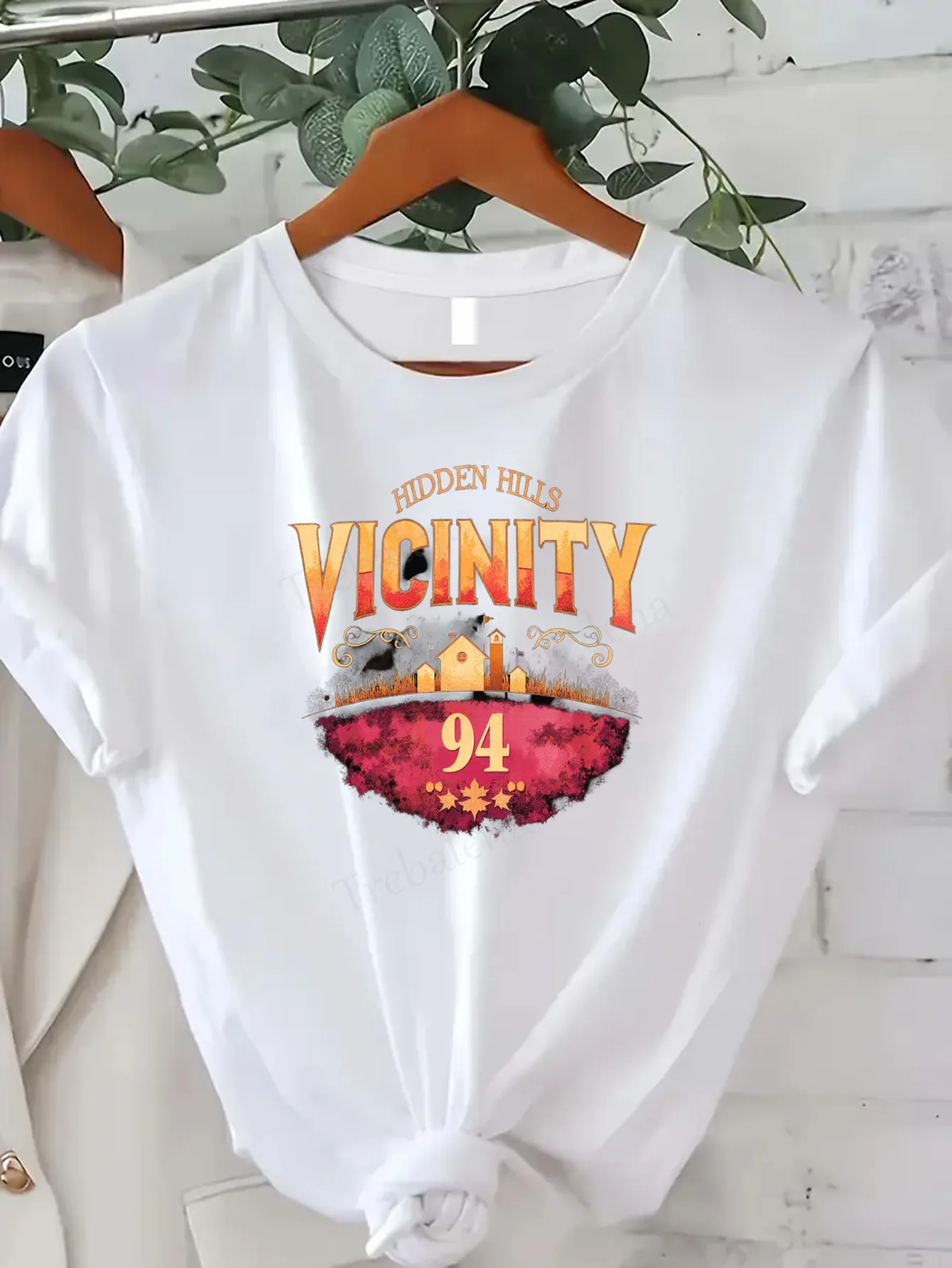 

Comfortable Women's Print T-shirt "Hidden Hills Vicinity 94 Graphic Tee for Women, Casual Summer T-Shirt"