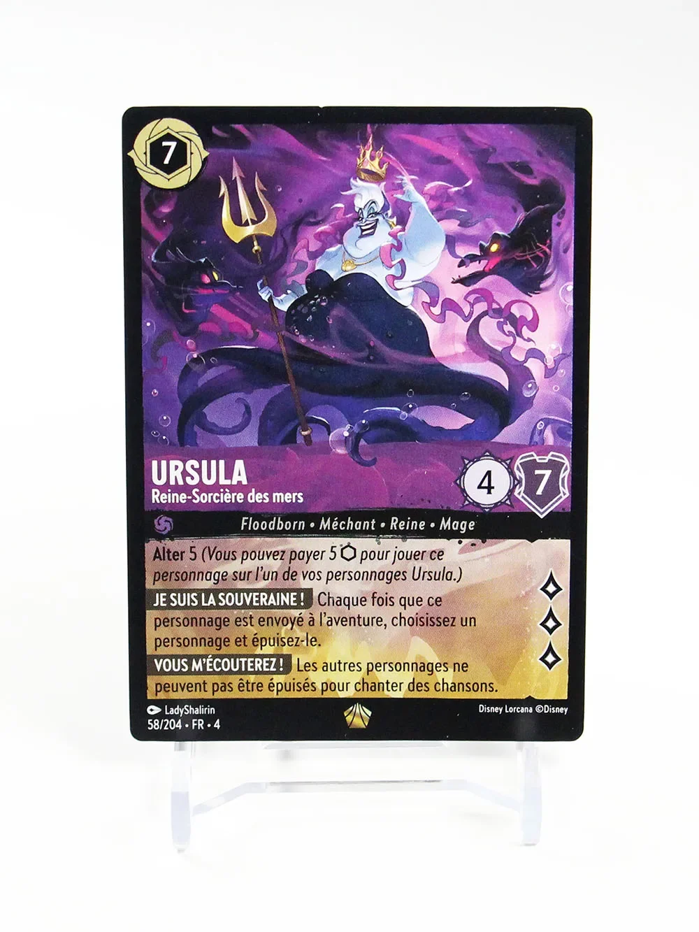 Lorcana Proxy Capítulo 4 Francês NoneFoil Alta Qualidade ursula diablo sisu yen sid TCG Cartões de Jogo