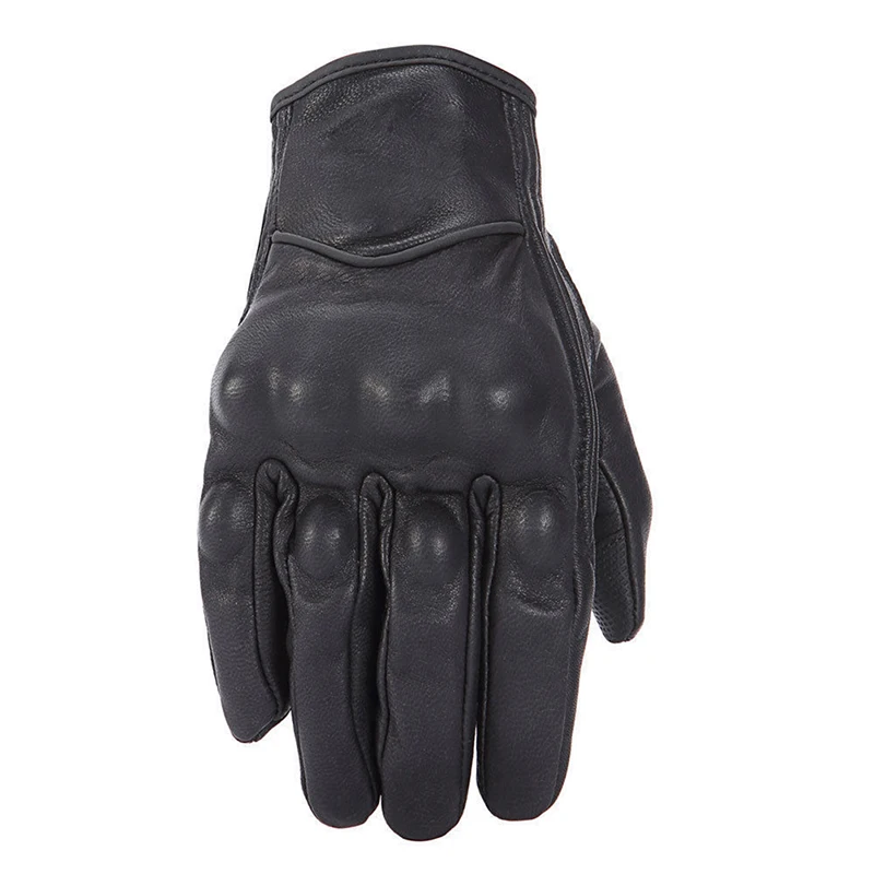 Retro Real Leather Motorcycle Gloves Moto Waterproof Gloves Motocross Glove