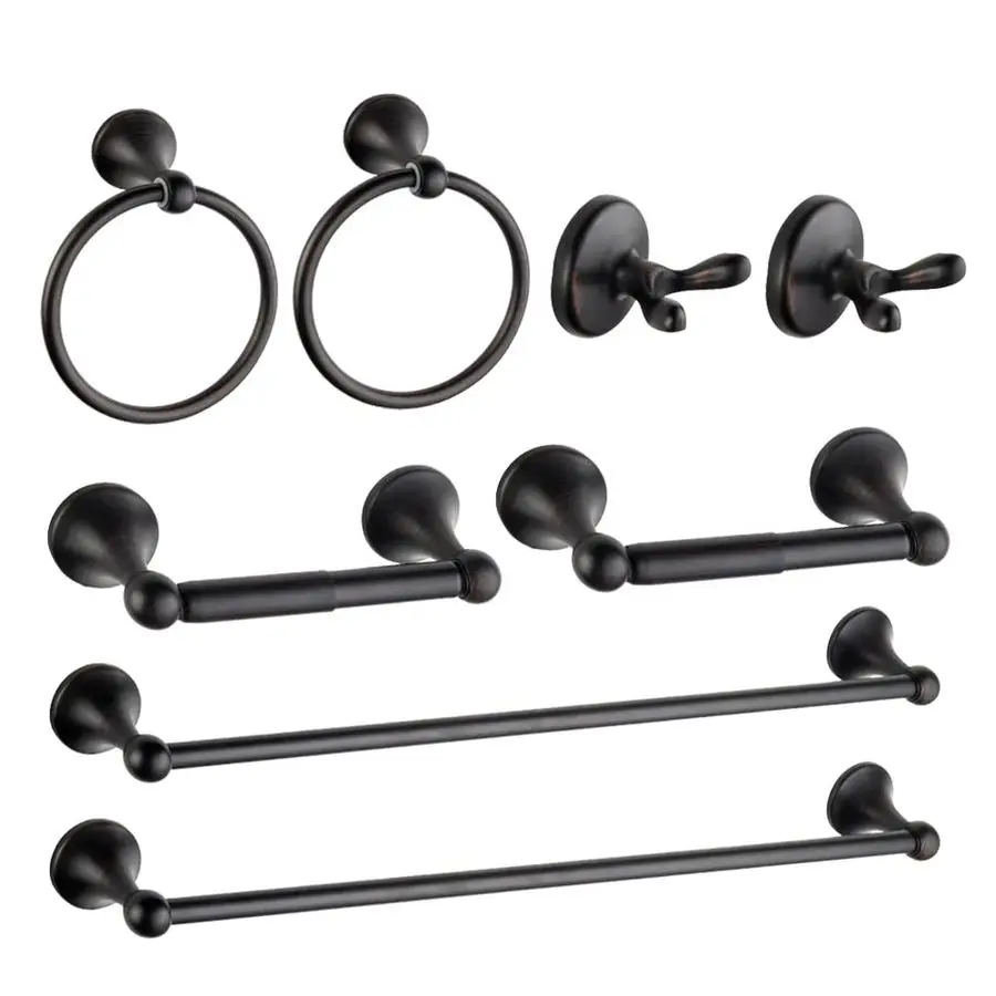 

Piece Bathroom Accessory SetAdjustable Towel Bar, Towel Ring, Toilet Paper Holder,Towel Robe Hook, Wall Mounted Bathroom Hardwar