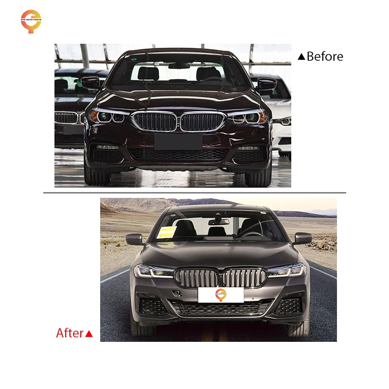 Modified Car Front Rear Bumper Grille Facelift M-tech Body Kit Upgrade to G38 MT Bodykit for  5 SERIES G30 Year 2018-2022
