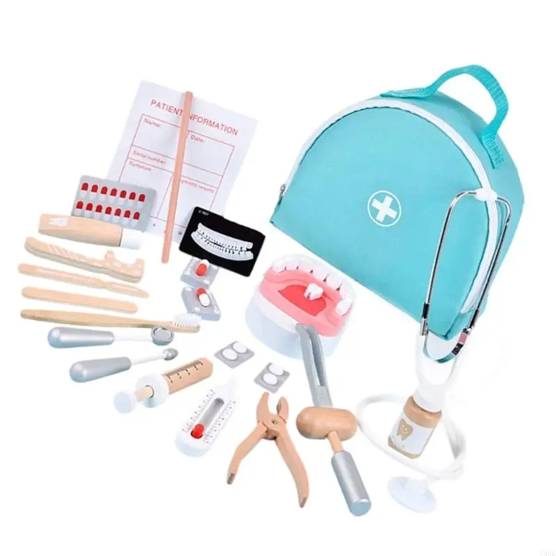 195e 20pcs juego Doctor para niños para niños pequeños doctor juez con bolsa