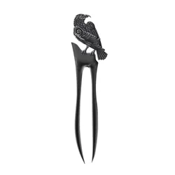 Black Crow Hairpin Crow Halloween Hairpin Plastic Hairpin Crow Gothic Hairpin