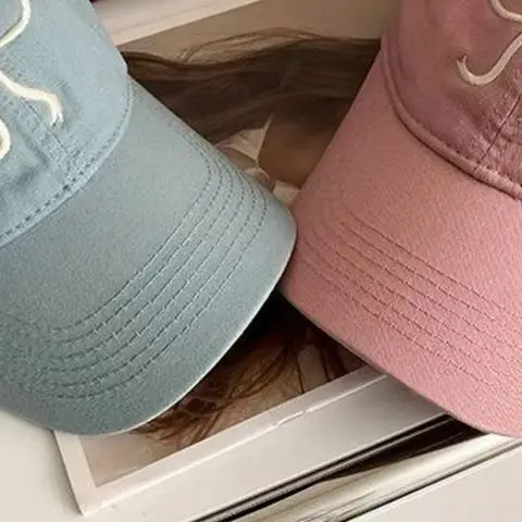 الحلو Bowknot البيسبول القطن قابل للتعديل Snapback قبعة ربيع الخريف التطريز المرأة قبعة في الهواء الطلق عادية قبعة الشمس أقنعة قبعة #1