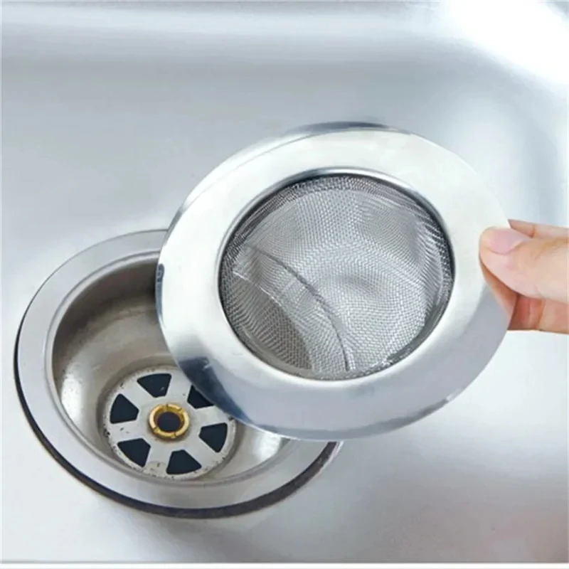 12Pcs Stainless Steel Bathtub Hair Catcher Stopper Shower Drain Hole Filter Trap Kitchen Metal Sink Strainer Floor Drain