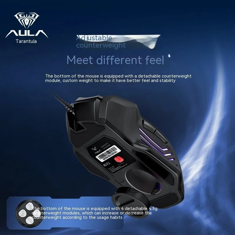 

Aula S18 Wired Mouse Macro Programming Usb Wired RGB Ergonomic Peripherals Laptop Desktop Universal E-sports Gaming Mouse