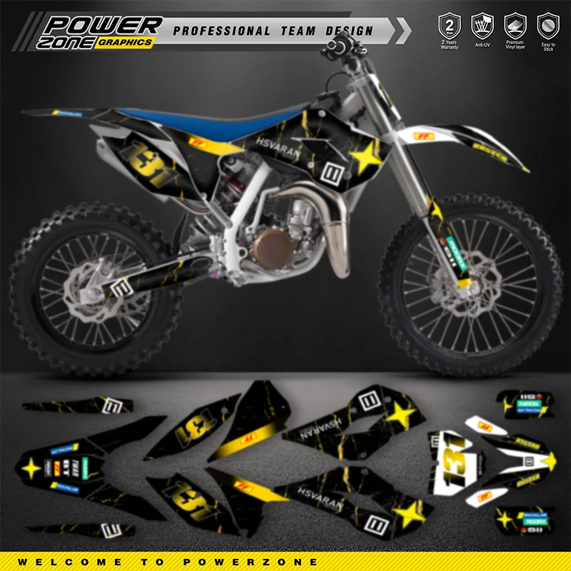 PowerZone Custom Graphics Backgrounds Decal Stickers Kit For Husqvarna TC85 2017 2016 2015 2014