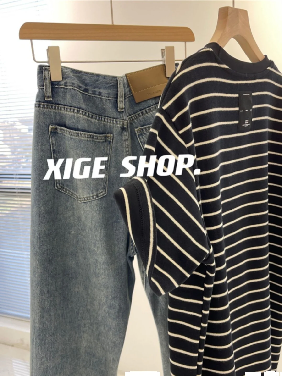 Grande taille coupe ample rayé ort Sve coton T-shirt femmes été décontracté Sle rond Ne imprimé Version coréenne haut