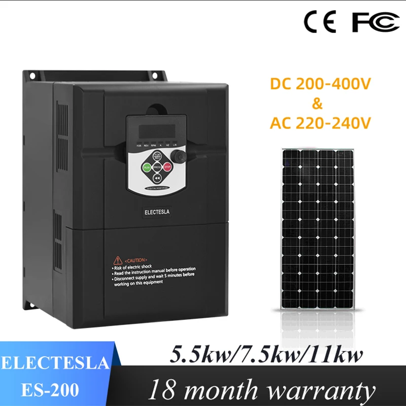 

Solar VFD 5.5KW-11KW Input 3-phase 220V Output 3phase220V 3phase Synchronous Asynchronous Induction Motor Speed Control Drive