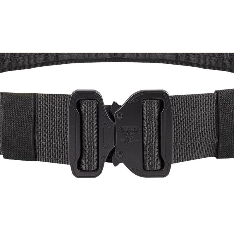 Adjustable Tactical Belt with Detachable Pouch Quick Release Buckle for Outdoor Activities