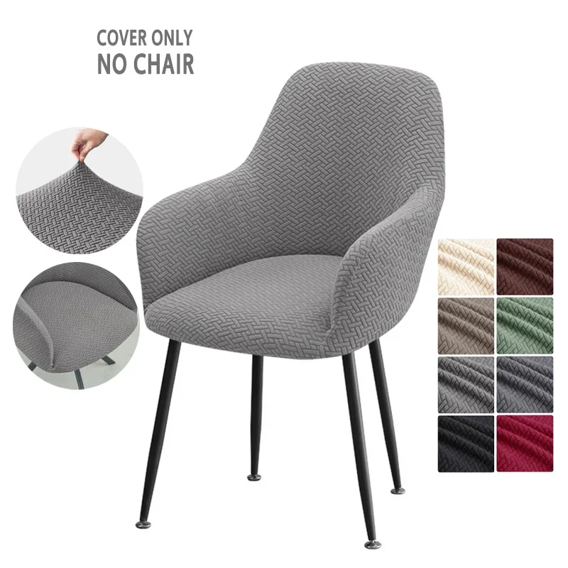 1/2pcs Nordic Jacquard Armchair Cover Elastic Dining Room Chair Slipcovers Stretch Office Rocker Chair Seat Covers for Kitchen