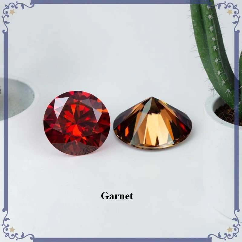 Top Moissanite Stone Round Cut Imperial Purple Synthetic Loose Gemstone For Jewelry Making