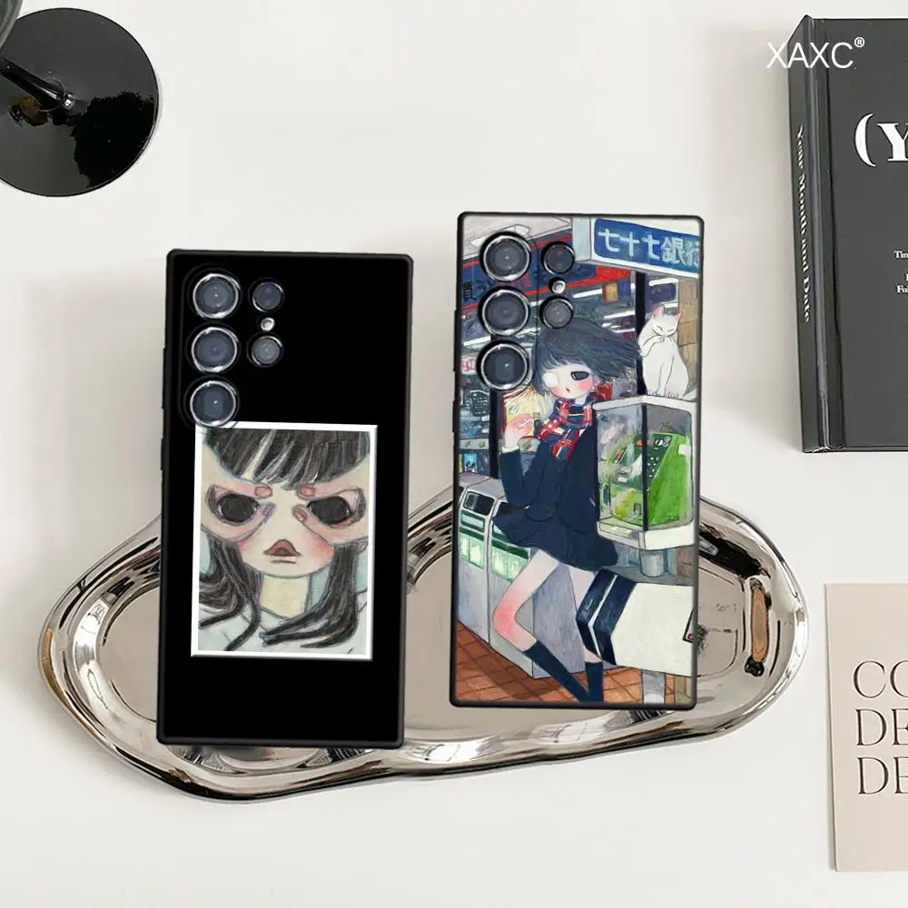 Artist A-Aya Takano Painting Phone Case For Samsung Galaxy S26 Ultra S25 FE S24 S23 S22 Plus S25 Edge S21 TPU Soft Shell Covers