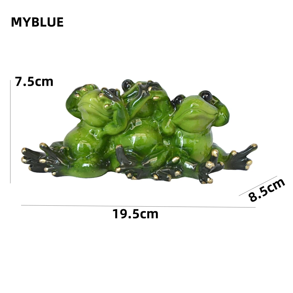 MYBLUE Resin Frog Statue For Home Room Decoration,Meaningful 