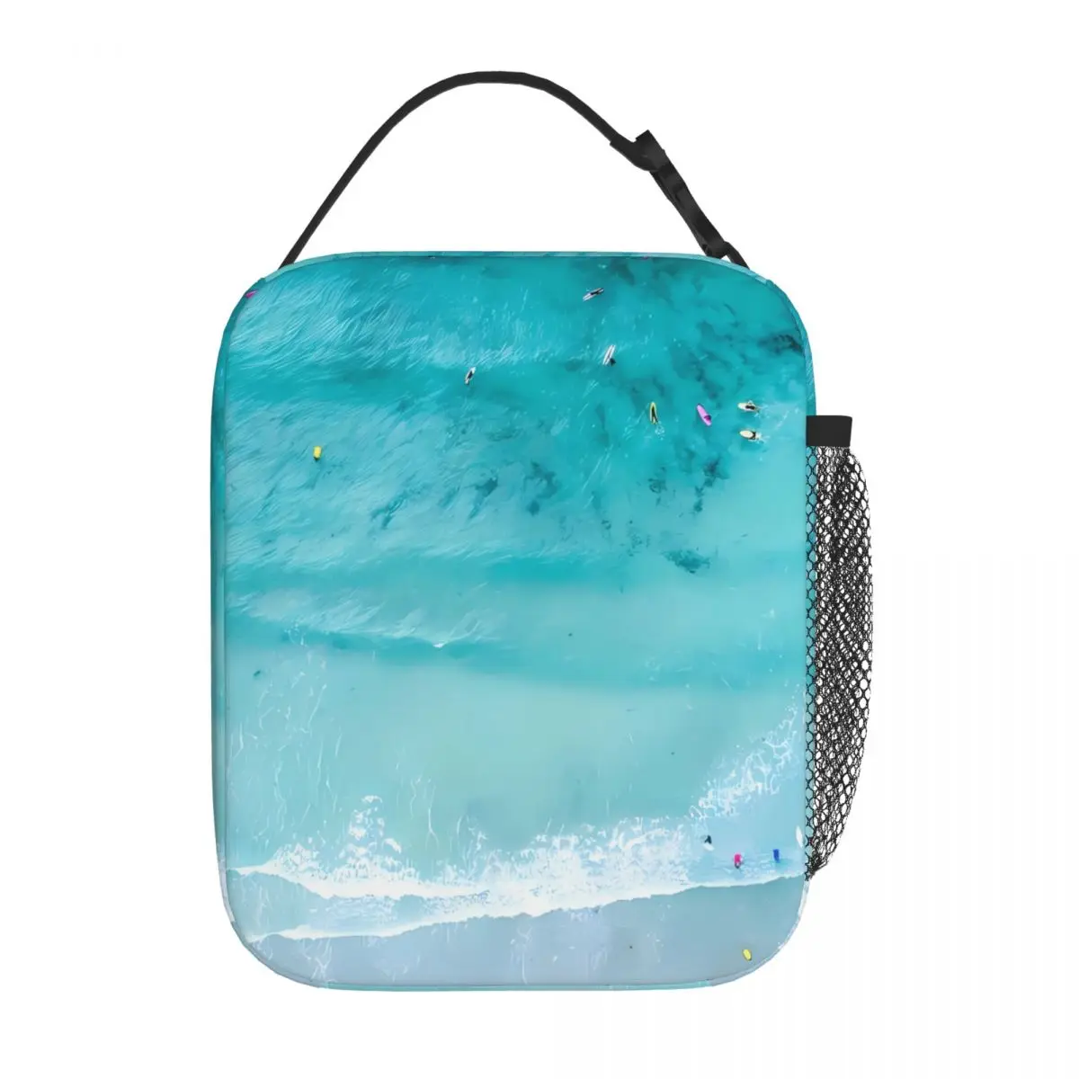 Bestselling Beach Print Beach Art Print Beach Life Modern Simple Insulated Food Bag Park Picnic Canvas Lunch Bag