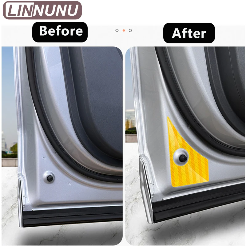 LINNUNU﻿ Door Reflective Sticker For Geely Starray EM-i EX5 EM-i  2026 Night Safety Warning Decal Anti-Collision Car Accessories - view 4