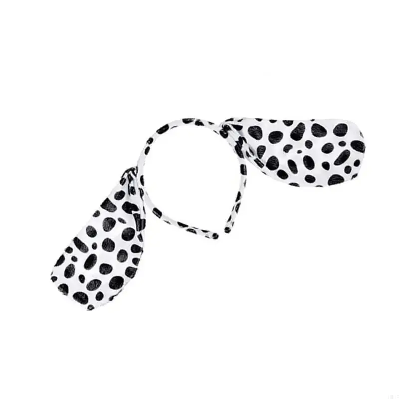 Cosplay Plush Spotted Dog Ear Hairband Bowtie and Tail Suit Children Funny Costume Carnivals Supplies for Carnival
