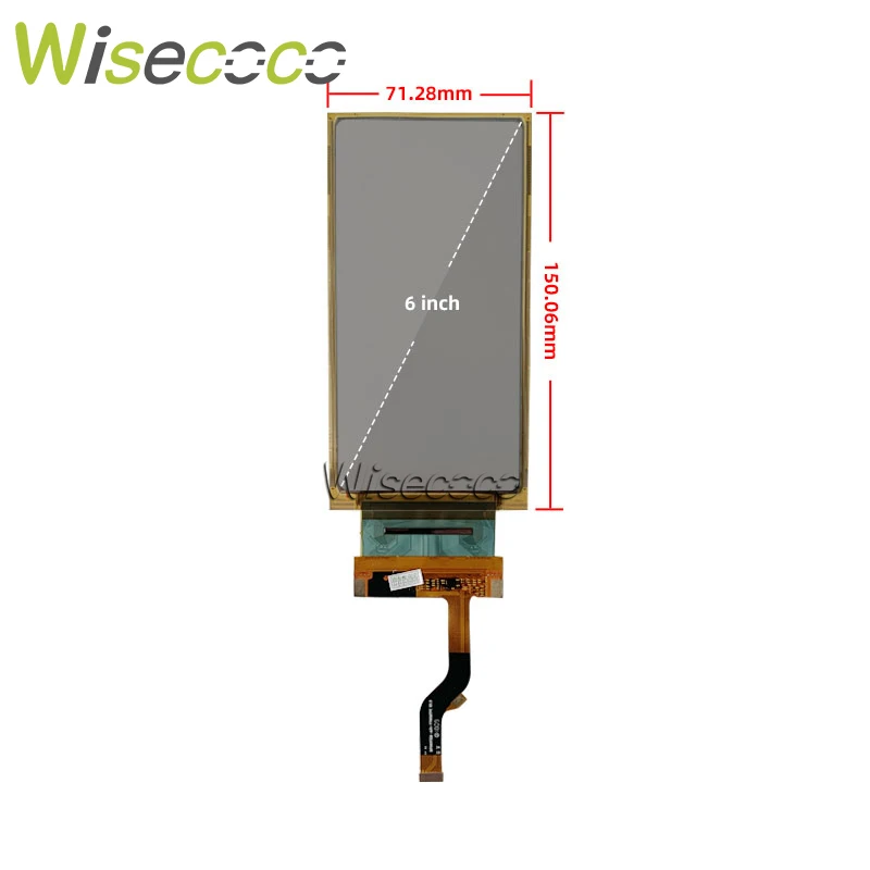 Wisecoco 6 Zoll flexibles oled Display biegbar rollbar 2880x1440 Himbeer Pi 4 Amoled Bildschirm Mipi Treiber Board 1000nits