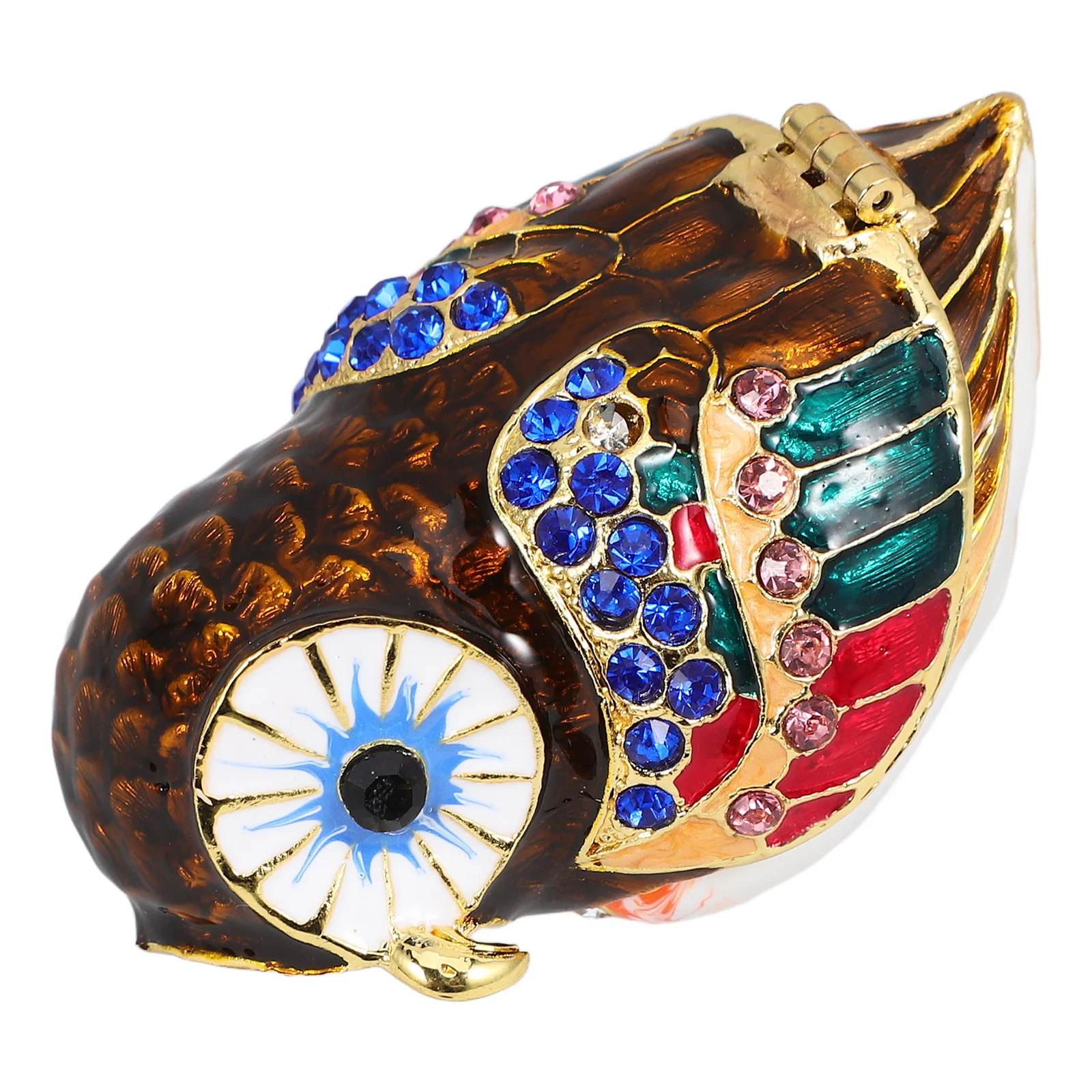 

Lovely Owl Jewelry Storage Organizer Vintage Trinket for Women Cute Mini Ring Earrings Holder Gift Decor Coffee Alloy Tin Box