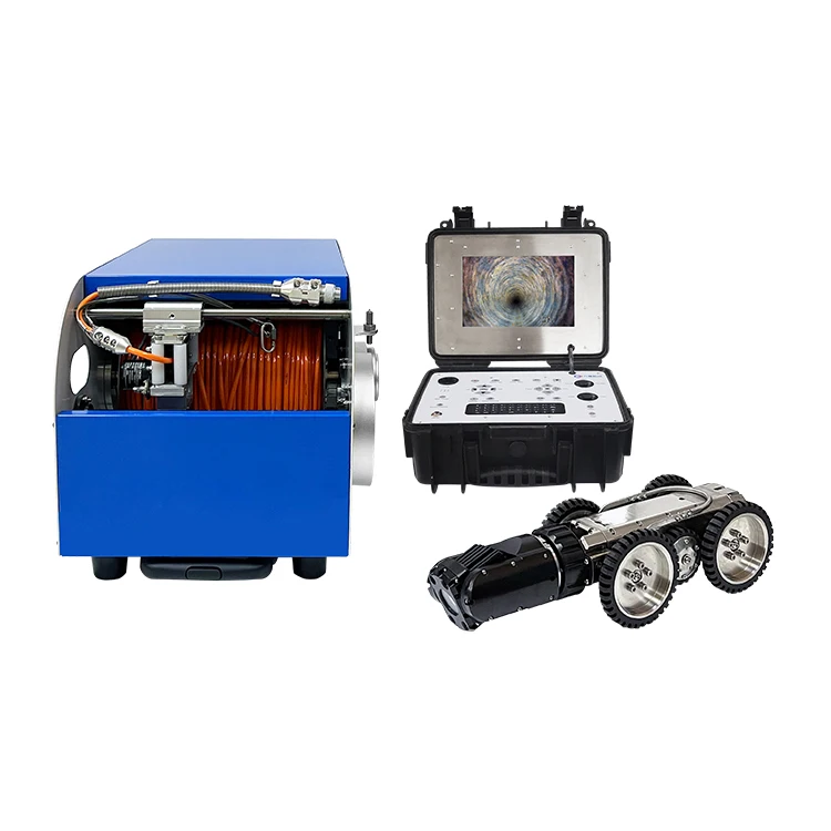 2MGP 4MGP CCTV Sewer Drain Pipe Video Inspection Borescope Crawler Robot Pan Tilt Zoom Camera