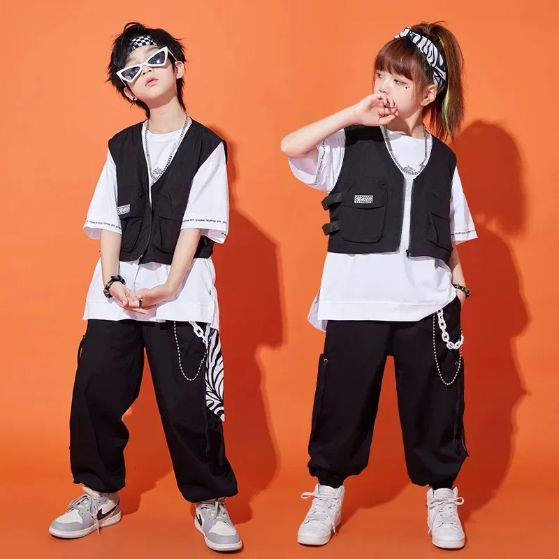 Hip-hop Costumes, Boys' Hiphop Suits, Drum Set Waistcoat Suits,new Kids Street Weat Dance Clothes