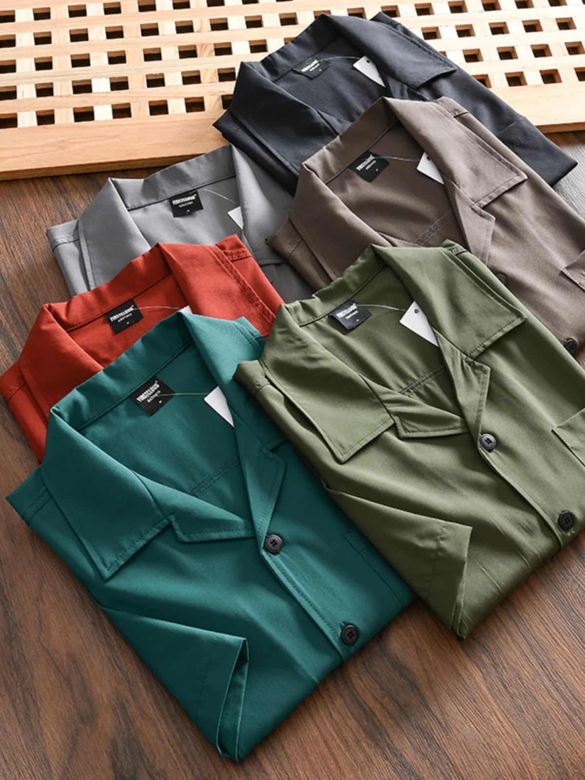 Premium Selected Men's Summer Breathable Lightweight Cuban Collar Loose Short Sleeve Shirt Hawaii Vacation Style Fashionable ...