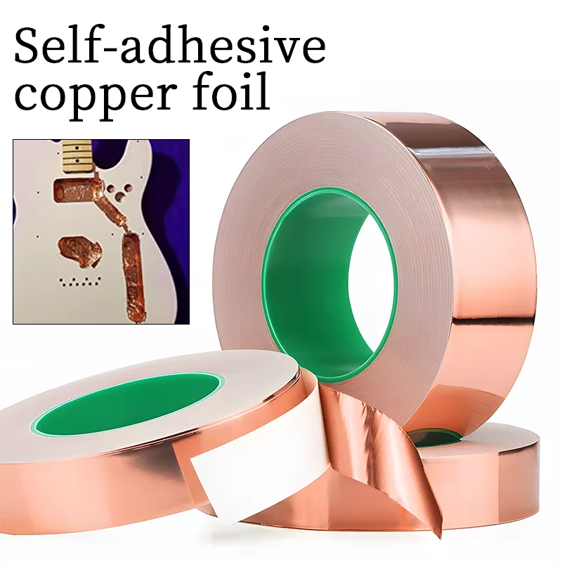 

DIY Copper Foil Tape Conductive Shielding Tape Snail Tape EMIAnti-static Repair Adhesive Tape Pack Insulation Repair Tapes