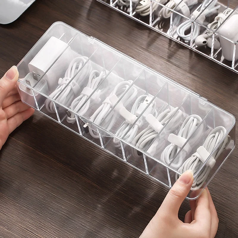 1 Stuks Multifunctionele Headset Data Oplaaddoos Oplaadlijn Kabel Opbergdoos Voor Bureau Briefpapier